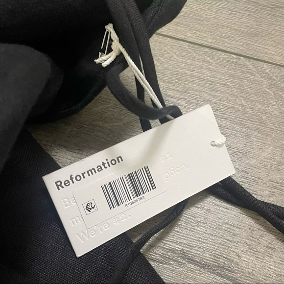 REFORMATION Selia open-back 100% linen maxi dress Sz L NWT - Picture 4 of 8